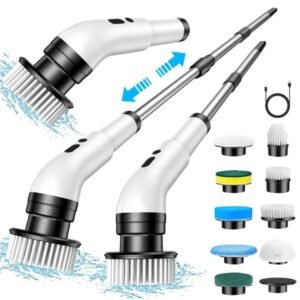 9 REPLACEABLE BRUSH HEADS FOR VERSATILE CLEANING