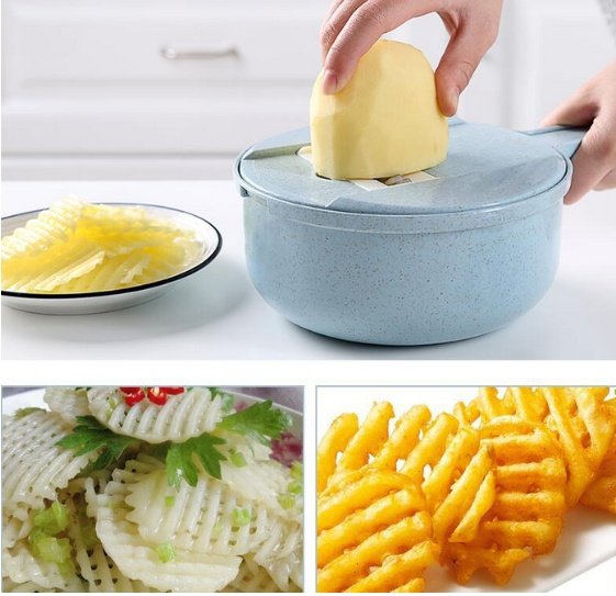 8 In 1 Mandoline Slicer Vegetable Slicer Potato Peeler Carrot Onion Grater With Strainer Vegetable Cutter Kitchen Accessories - Image 8